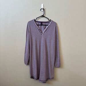 Denver Hayes purple white striped sleep loungewear dress
